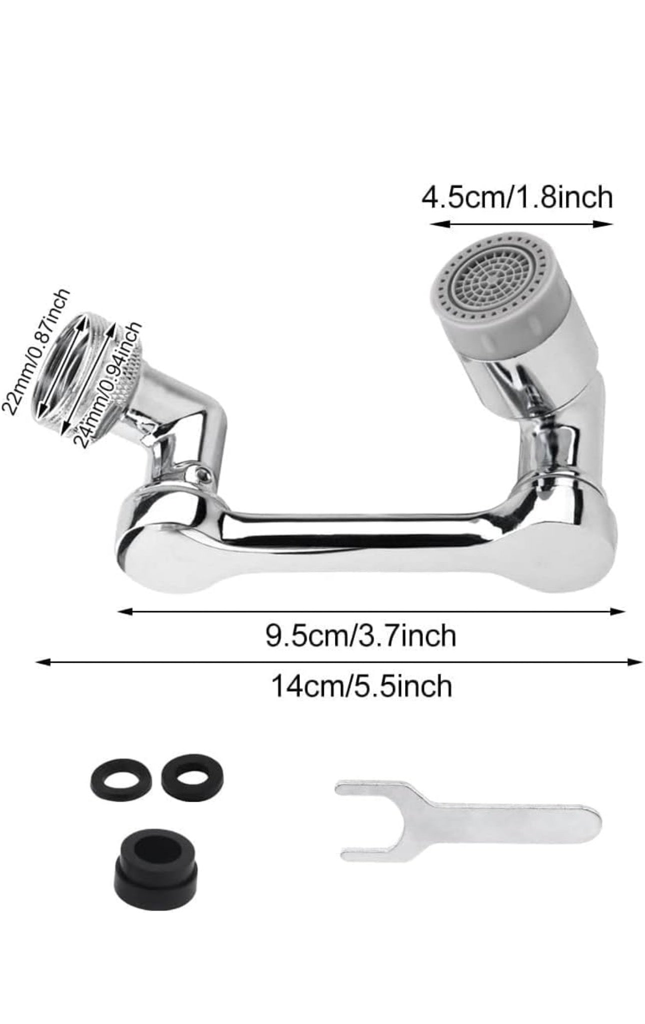 360° + 1080° Universal Rotating Faucet Extender | Splash-Free Tap Adapter for Kitchen & Bathroom